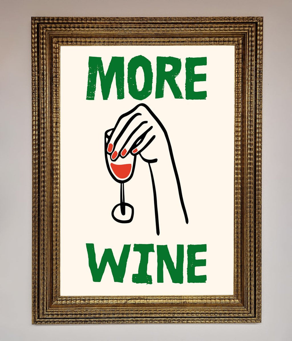 More Wine Framed Print-15