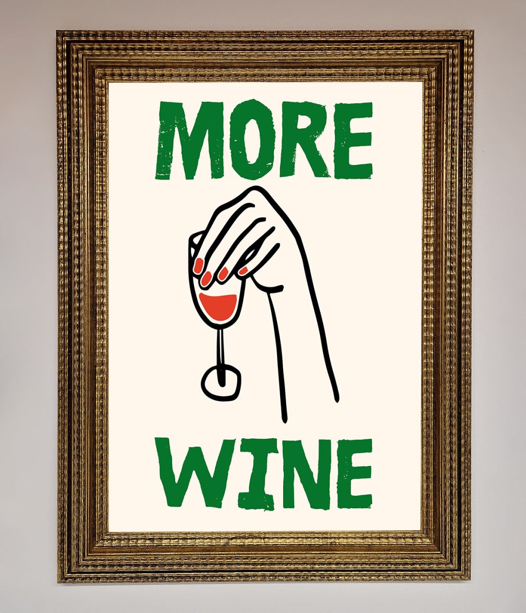 More Wine Framed Print-15