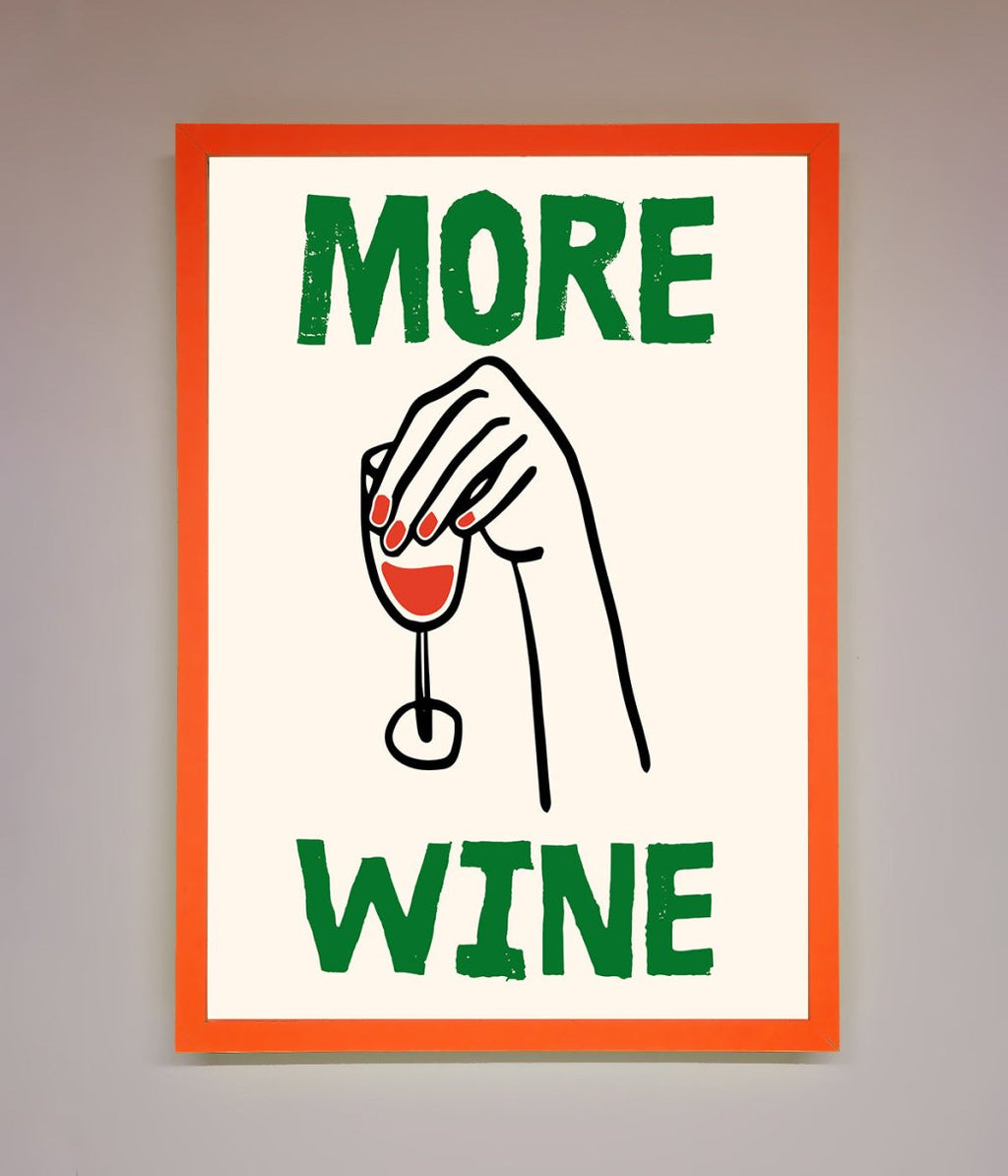 More Wine Framed Print-11