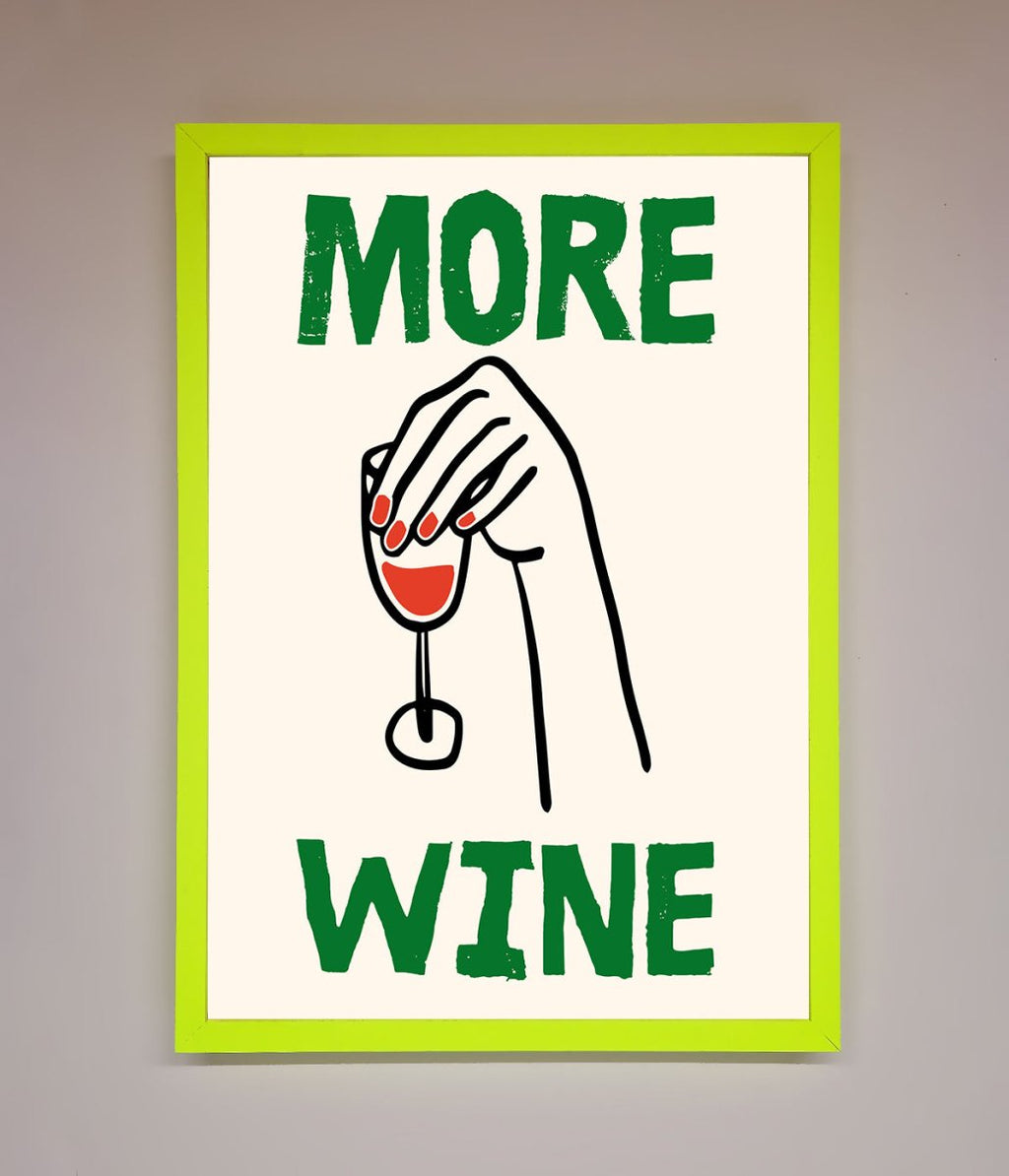 More Wine Framed Print-12