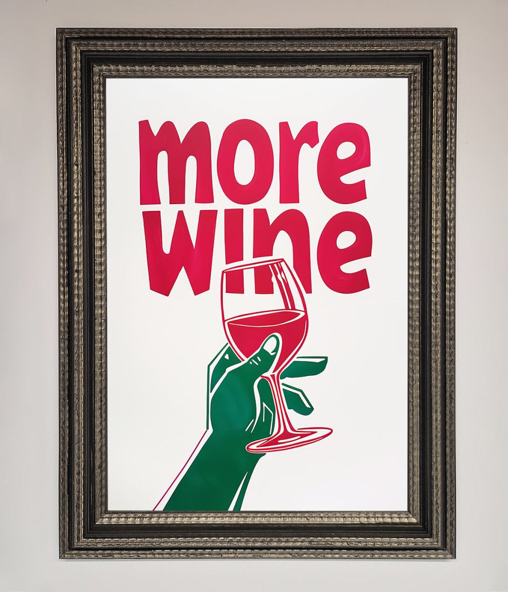 More Wine Quote Framed Print-17