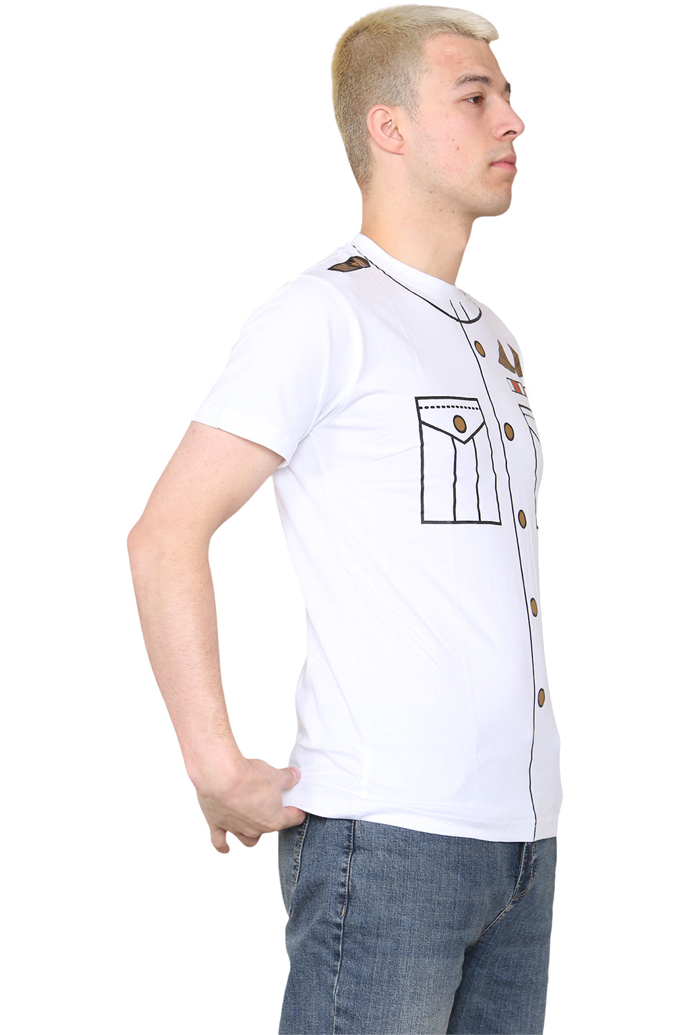 Wickedfun Men Navy Captain Printed T-Shirt-2
