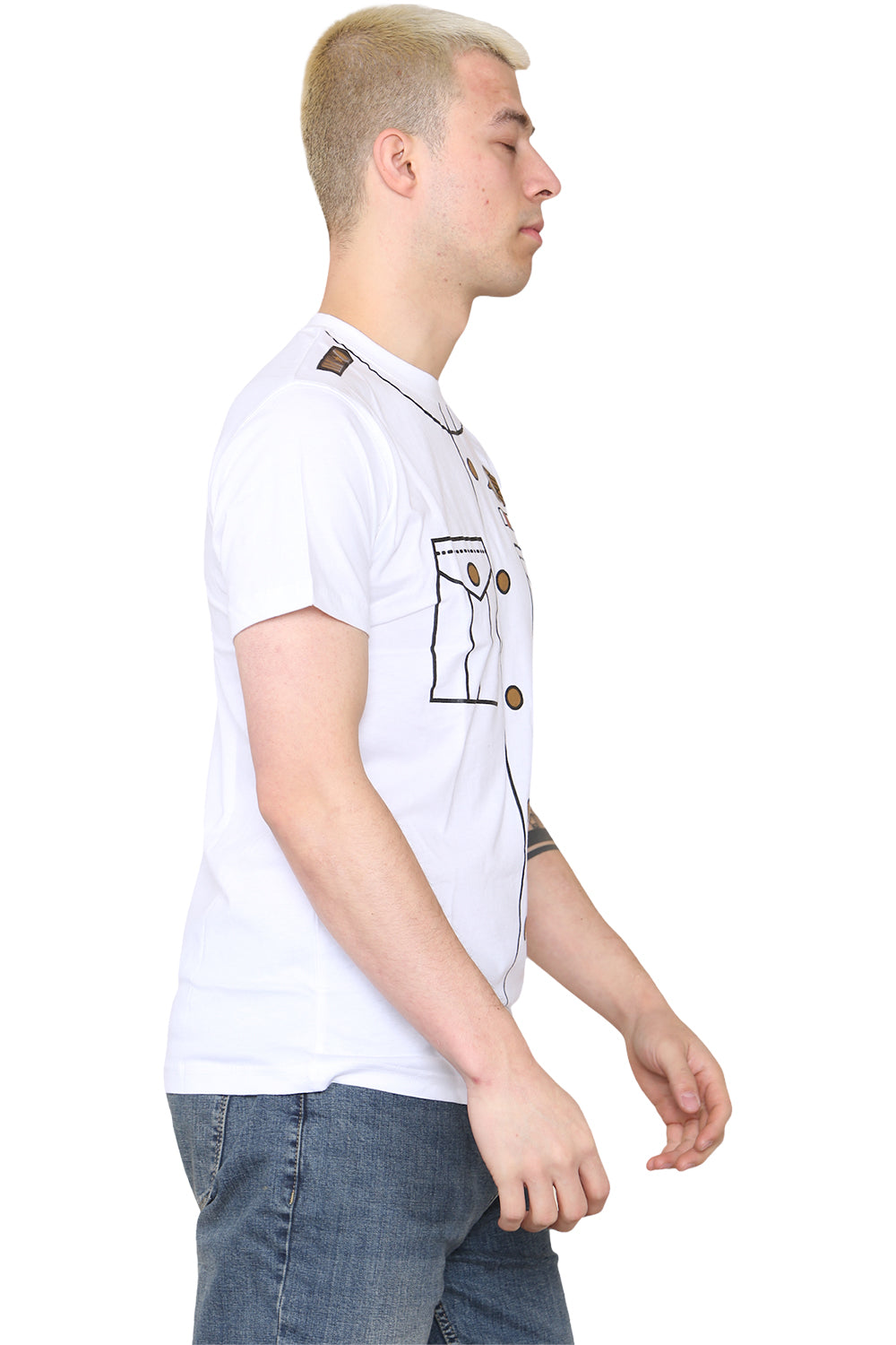 Wickedfun Men Navy Captain Printed T-Shirt-3