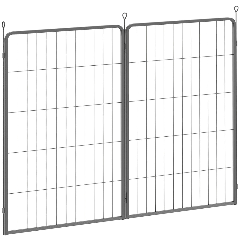 2 Piece Dog Pen Expansion Pack for 100cm High Animal Pen with 3 Connecting Stakes-0