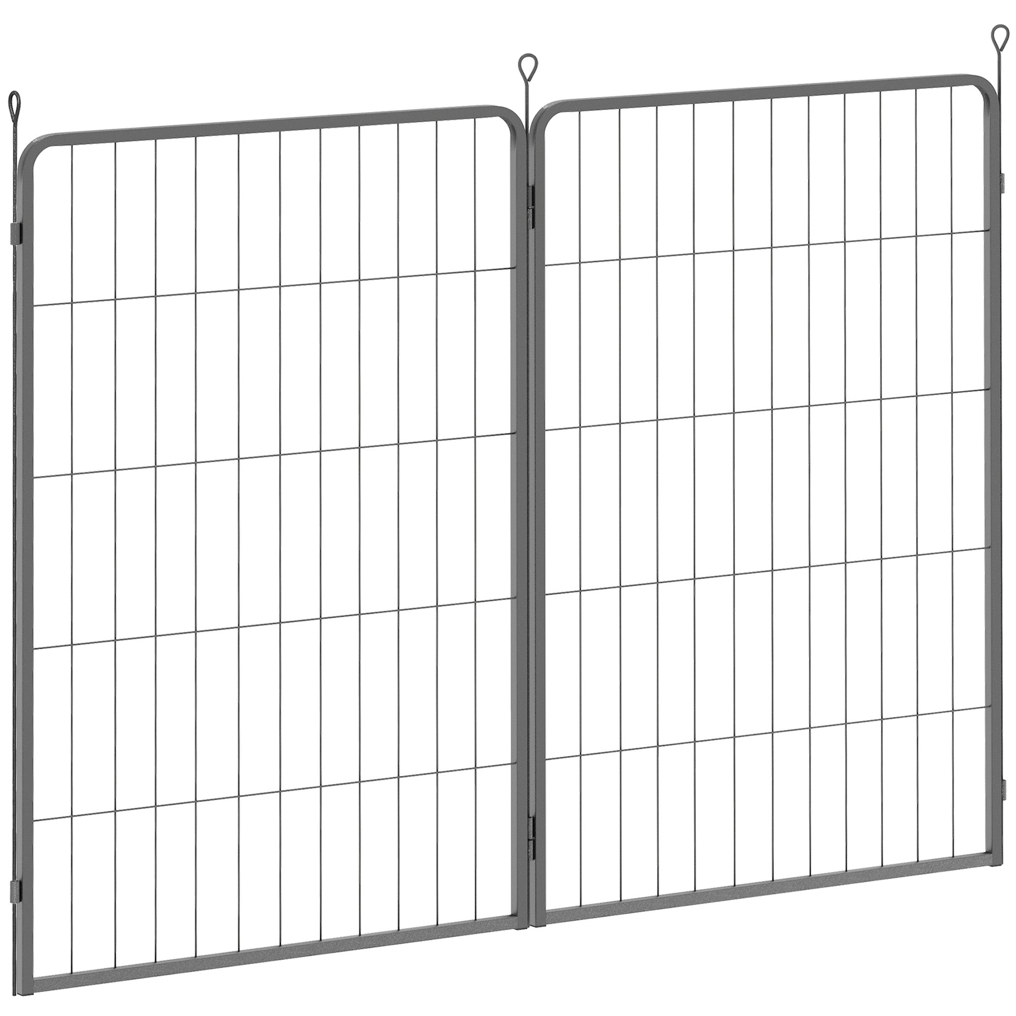 2 Piece Dog Pen Expansion Pack for 100cm High Animal Pen with 3 Connecting Stakes-0