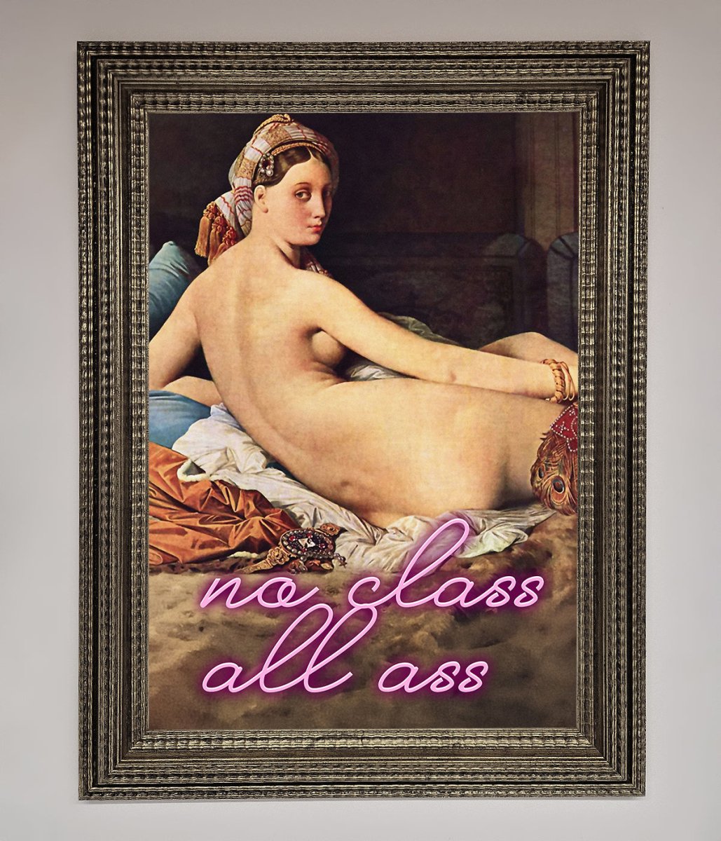 No Class All Ass Framed Print-11