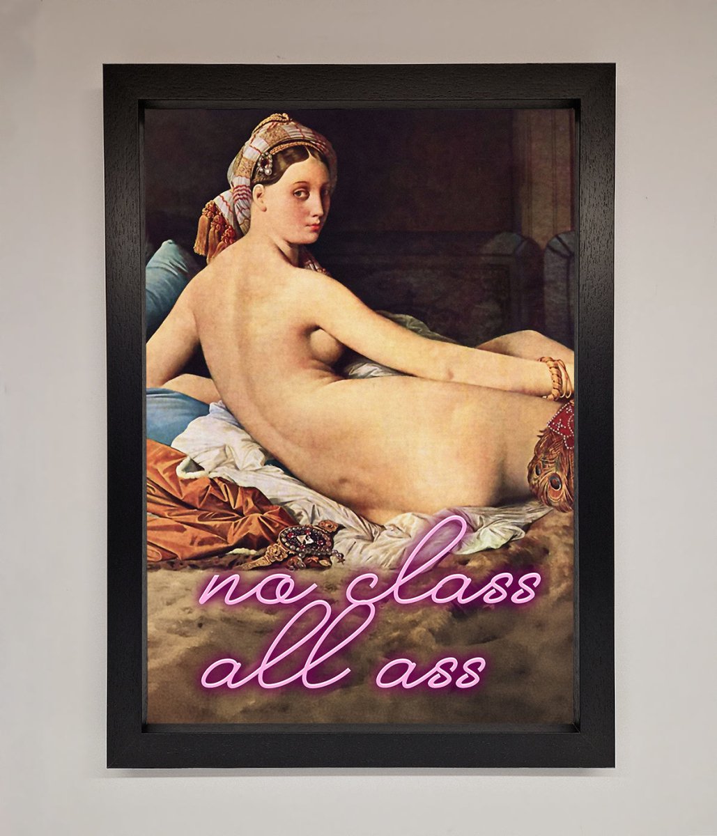 No Class All Ass Framed Print-1