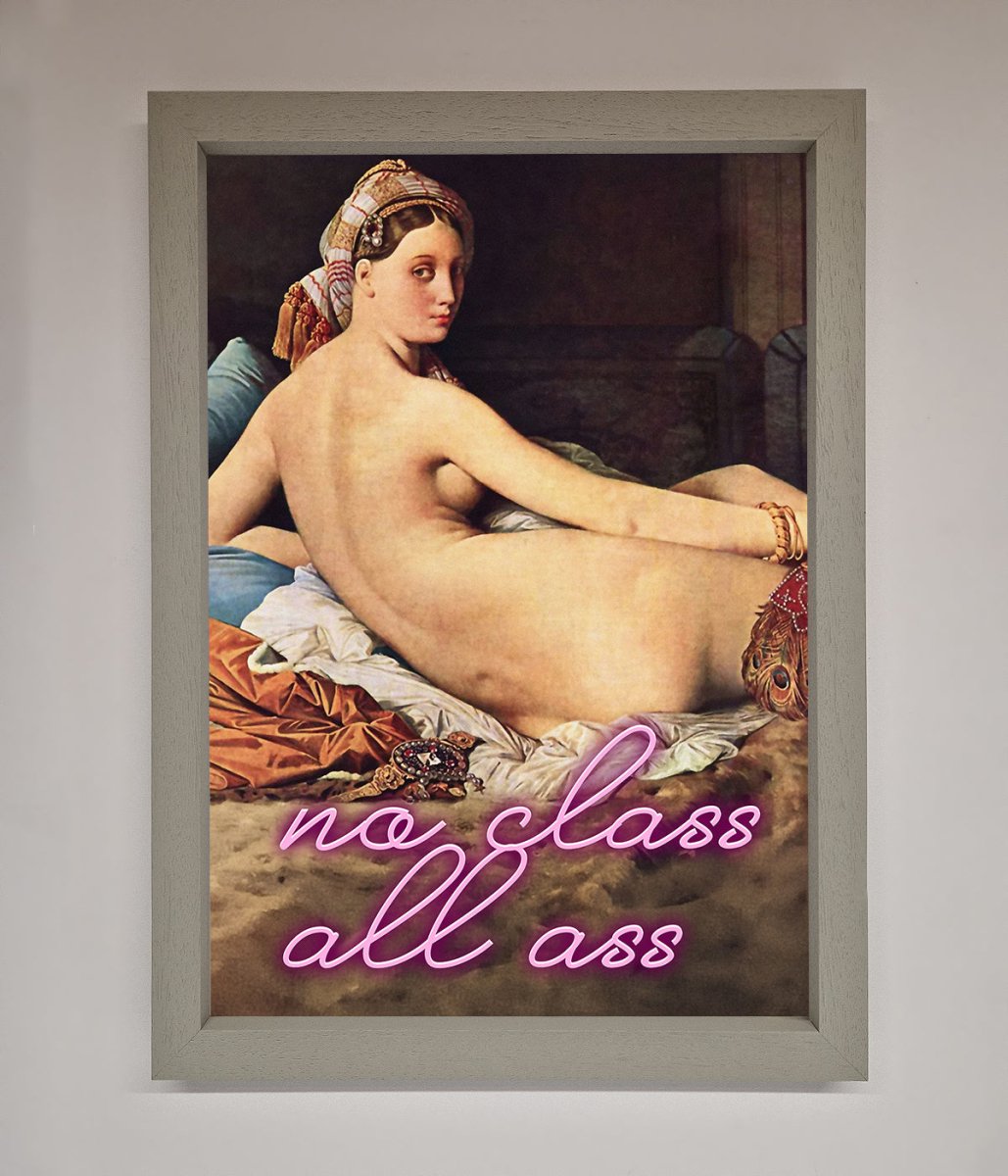 No Class All Ass Framed Print-3
