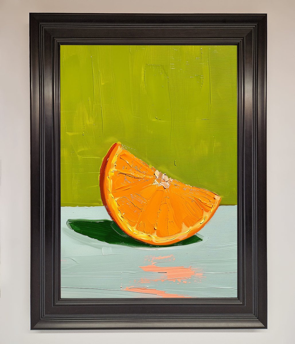 Orange Wedge Framed Print-6