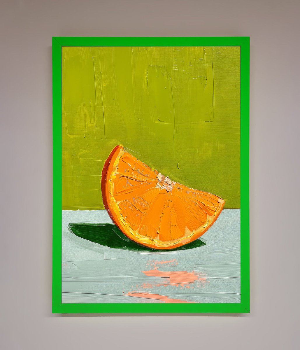 Orange Wedge Framed Print-11