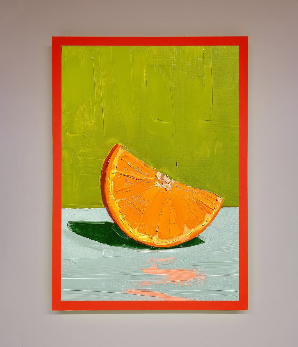 Orange Wedge Framed Print-14
