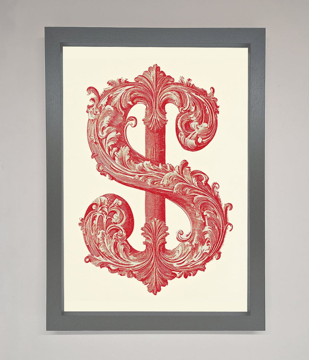 Ornate Dollar Cash Art Framed Print-4
