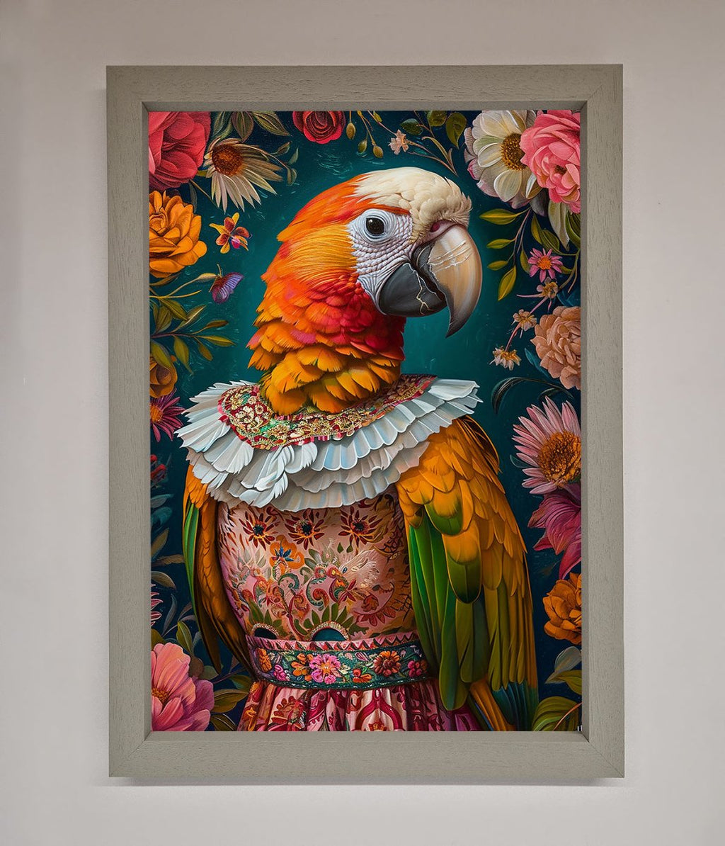 Parrot Renaissance Stare Framed Wall Art-3