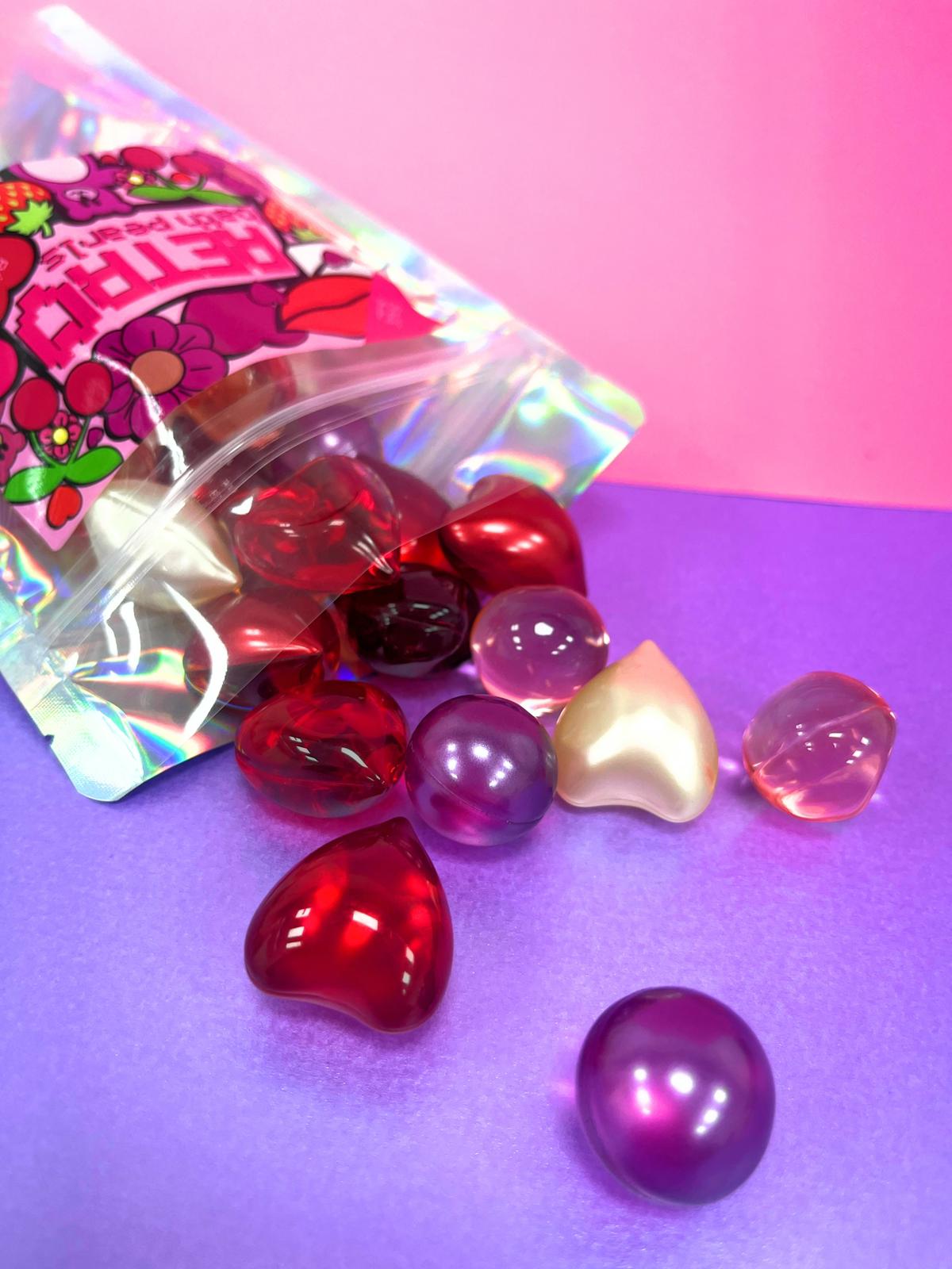 30 Pack of Pink Edition Pearls. Strawberry, Cherry, Vanilla and Lychee scented Bath Pearls.-3
