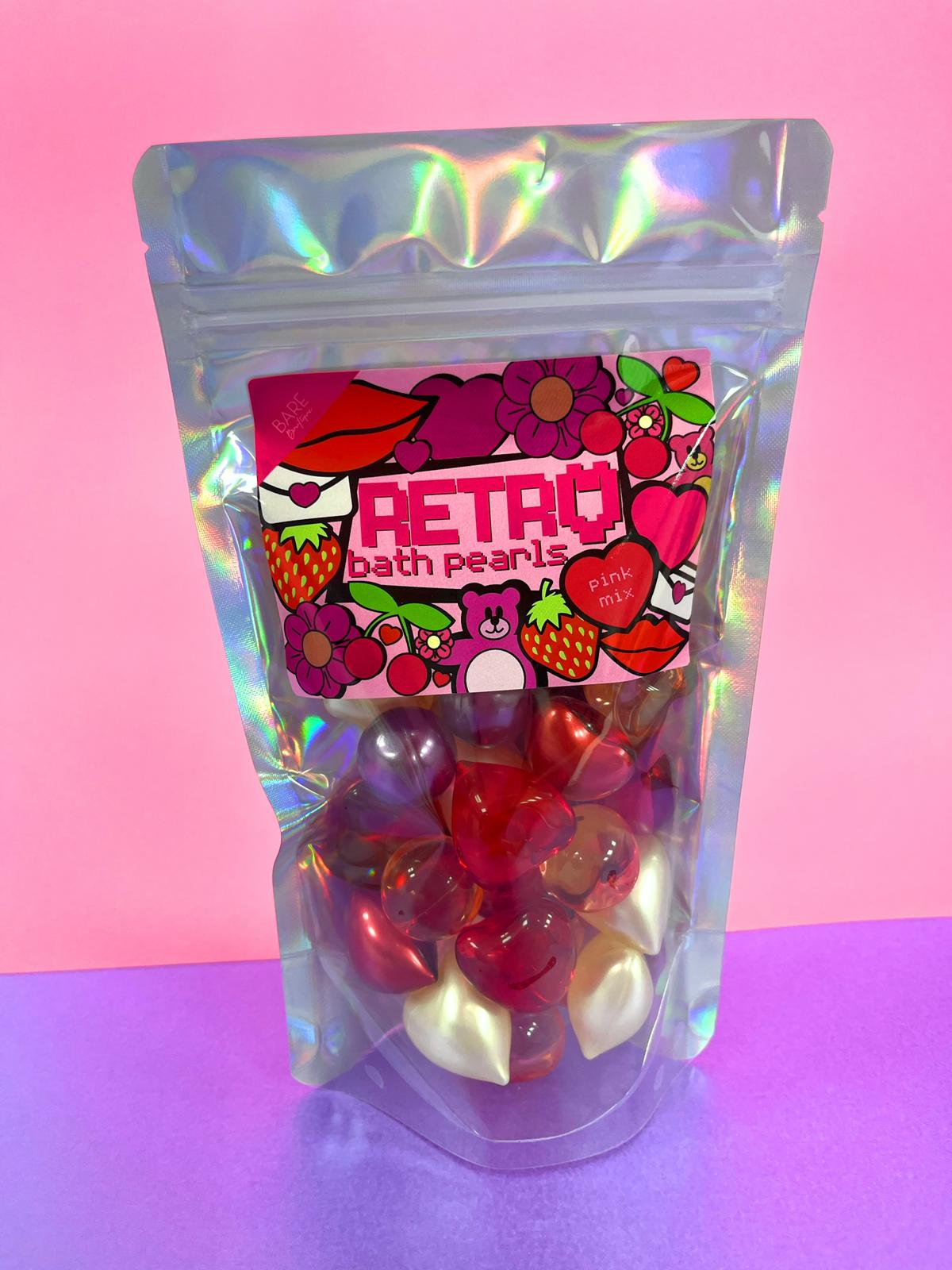 30 Pack of Pink Edition Pearls. Strawberry, Cherry, Vanilla and Lychee scented Bath Pearls.-2