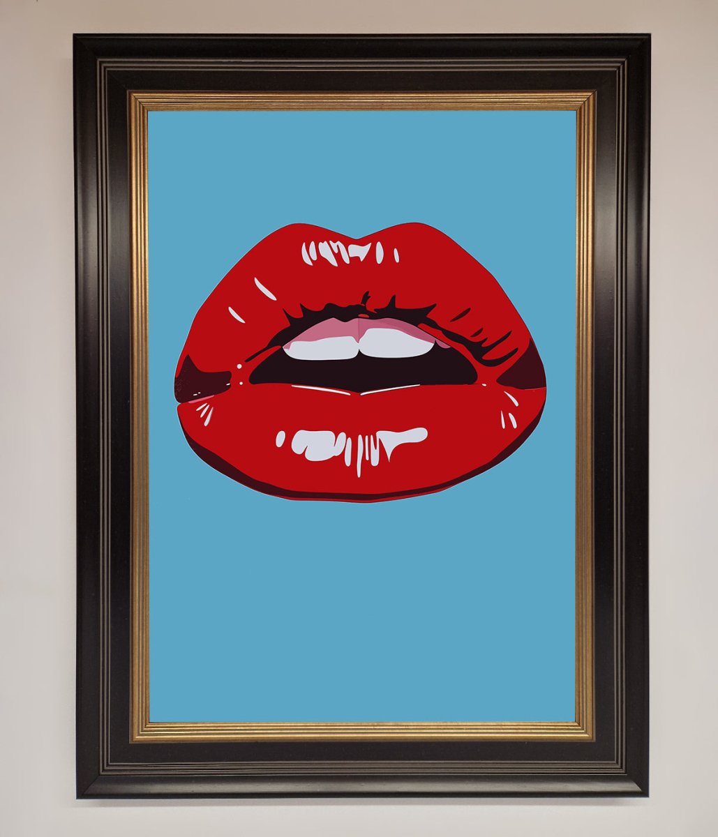 Red Lips Contemporary Framed Poster-8