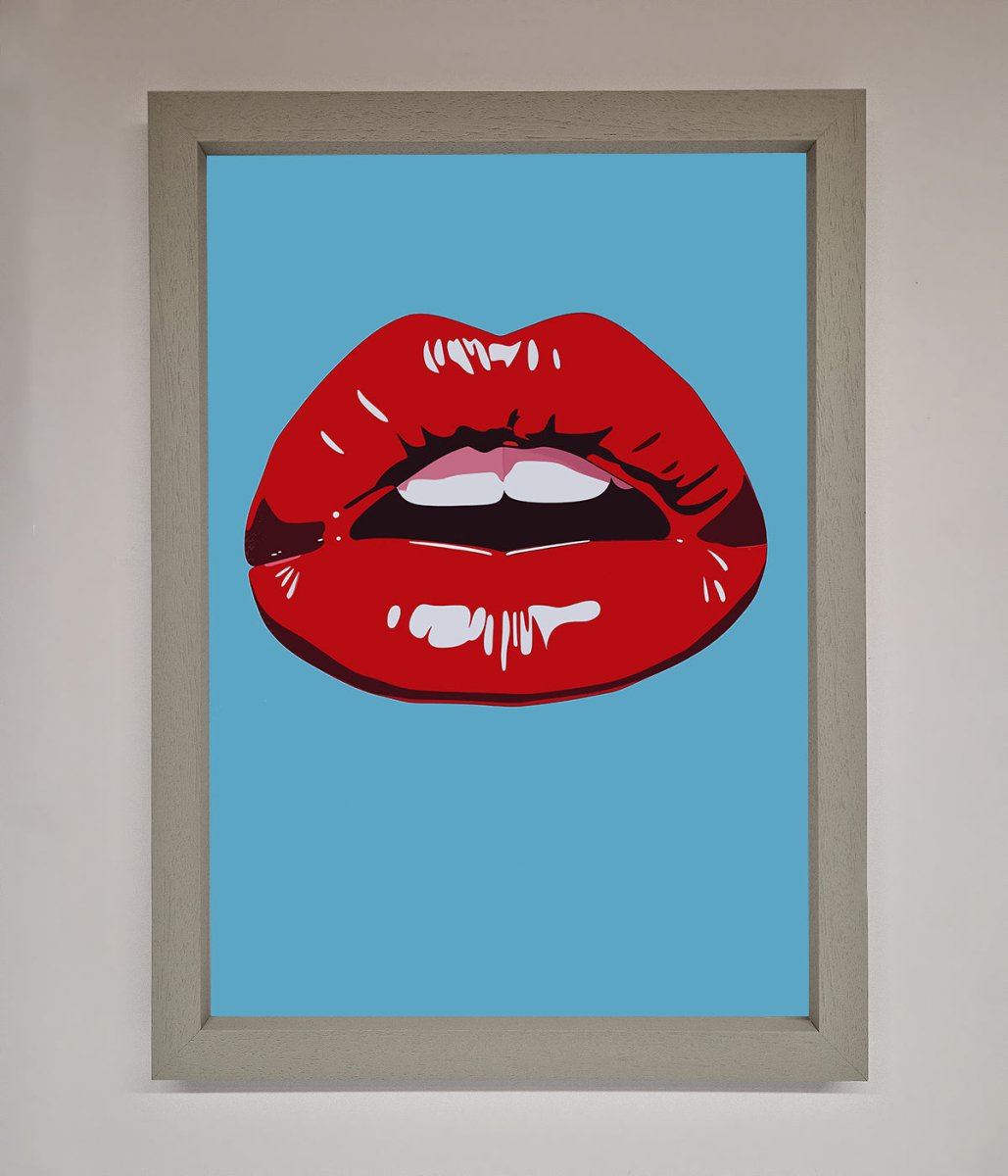 Red Lips Contemporary Framed Poster-3