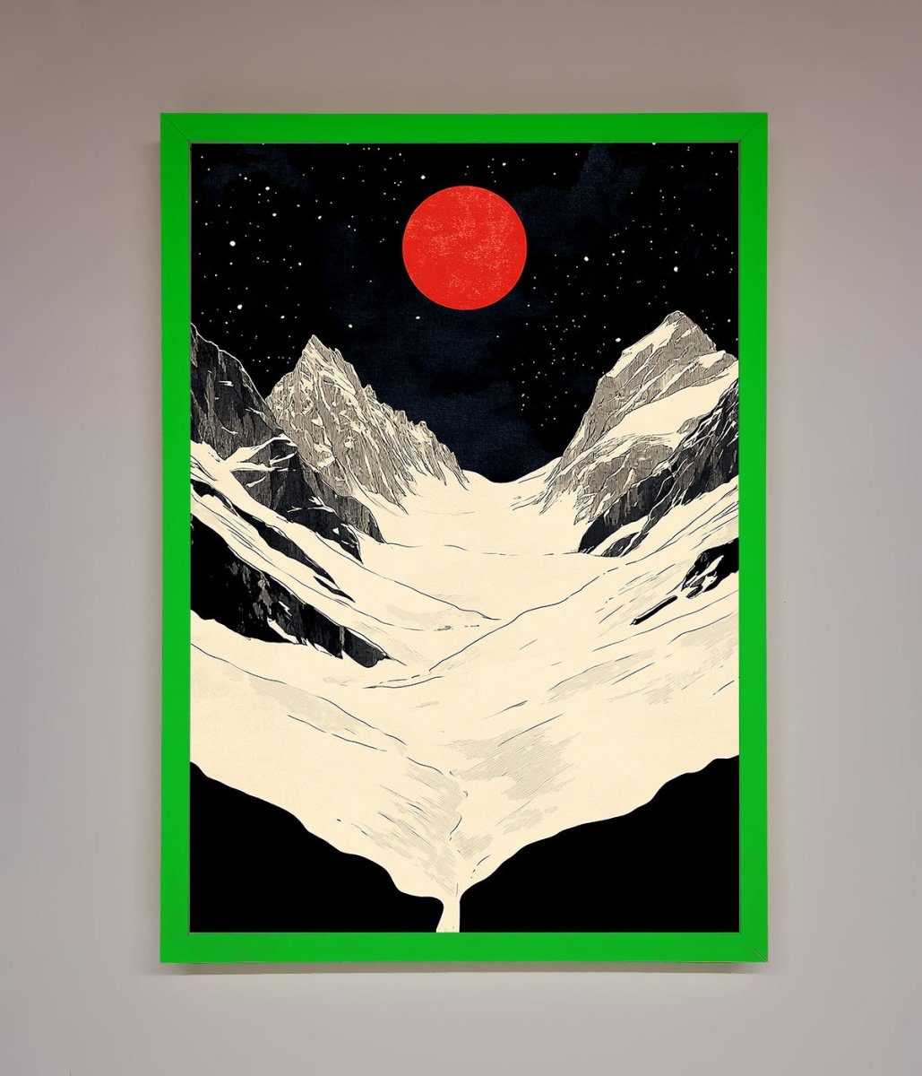 Red Moon On The Planet Framed Poster-11