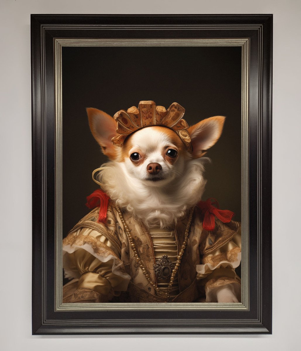 Renaissance Chihuahua Framed Print-15