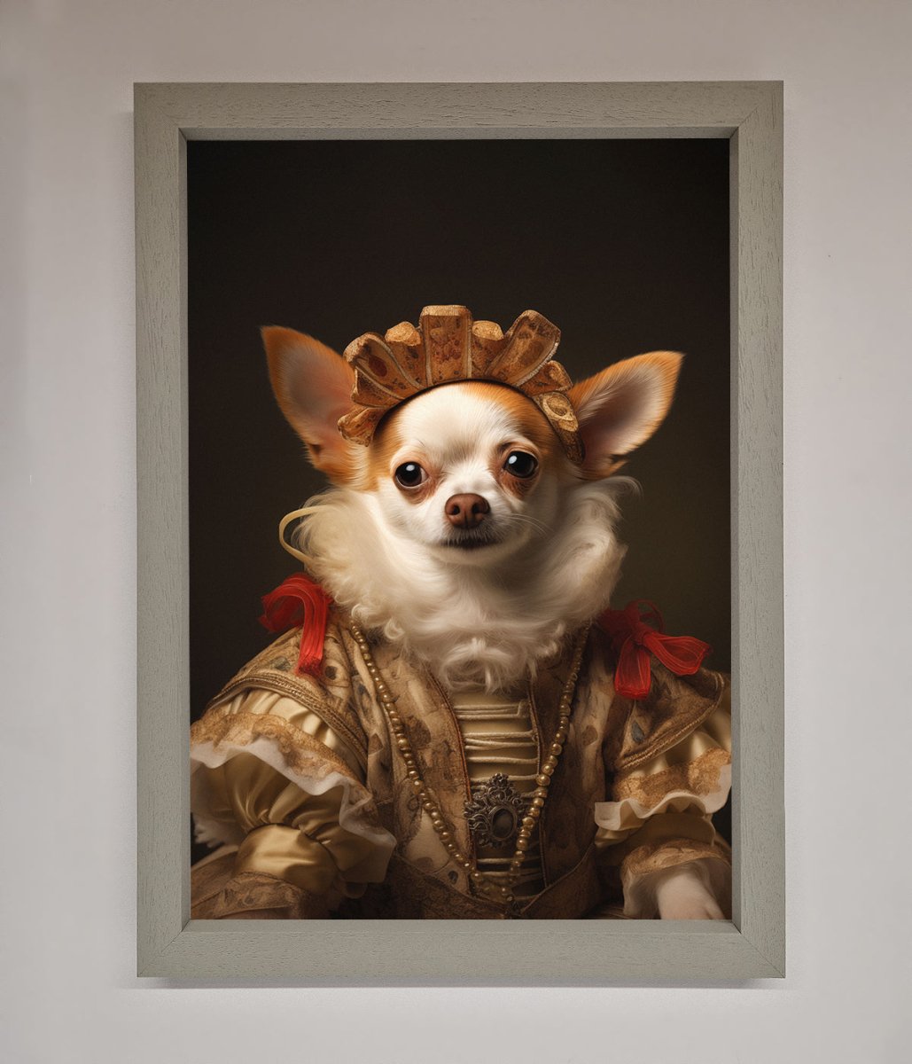 Renaissance Chihuahua Framed Print-4