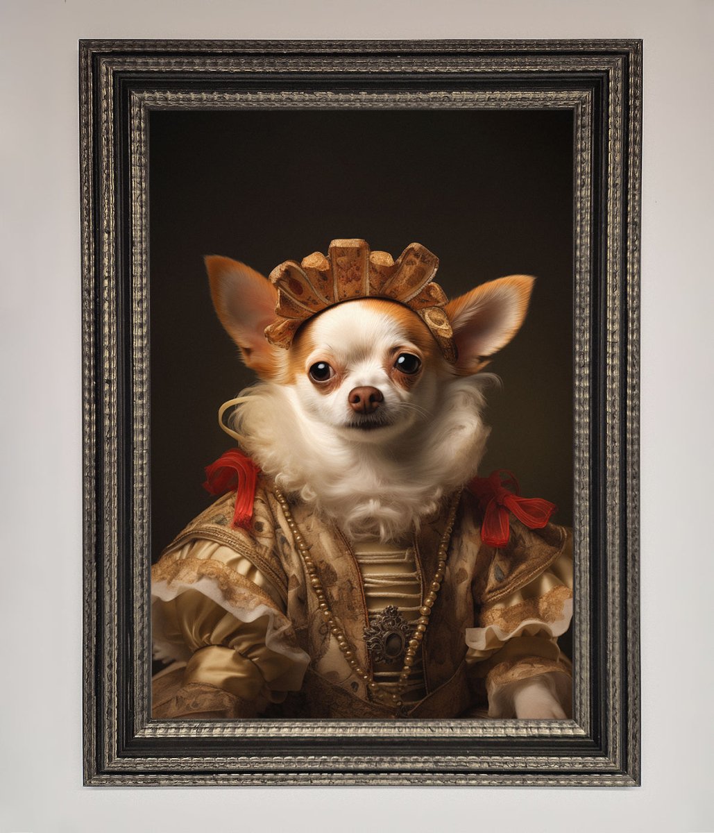 Renaissance Chihuahua Framed Print-12