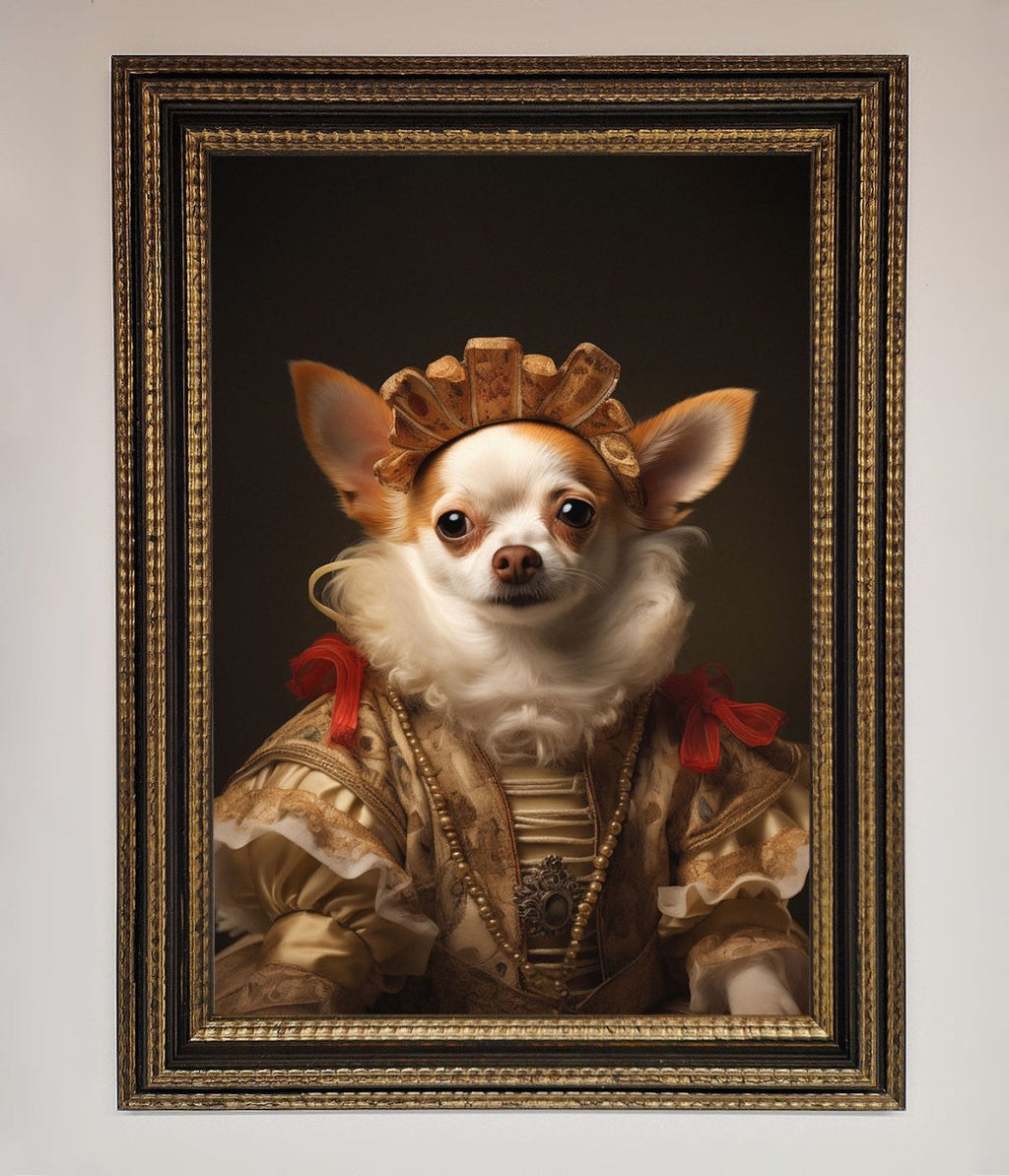 Renaissance Chihuahua Framed Print-10