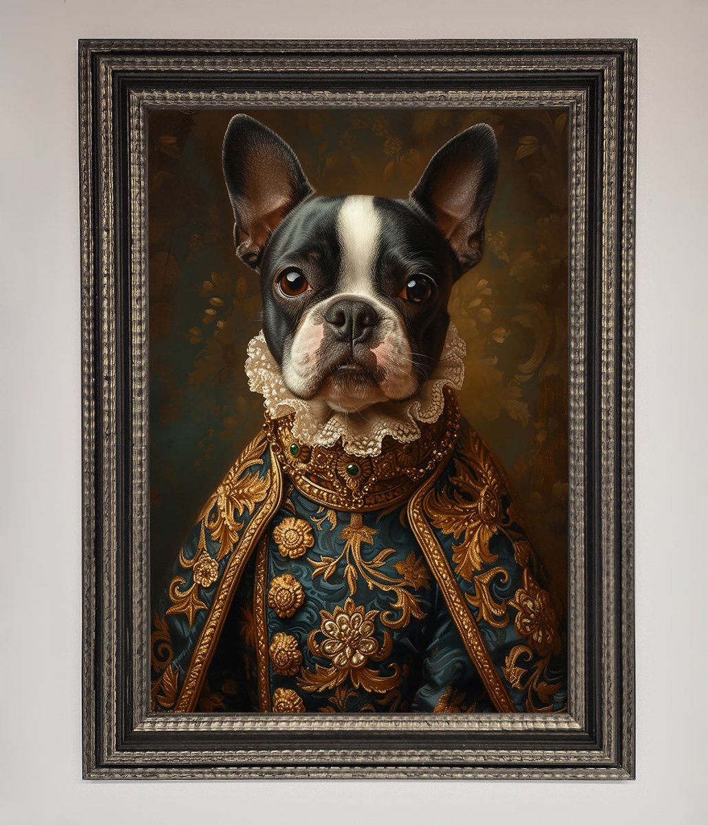 Renaissance French Bulldog Framed Print-17