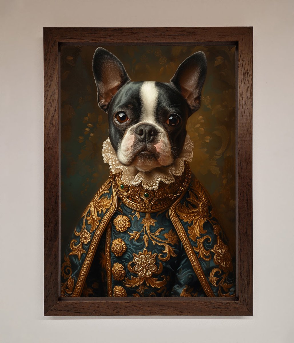 Renaissance French Bulldog Framed Print-9