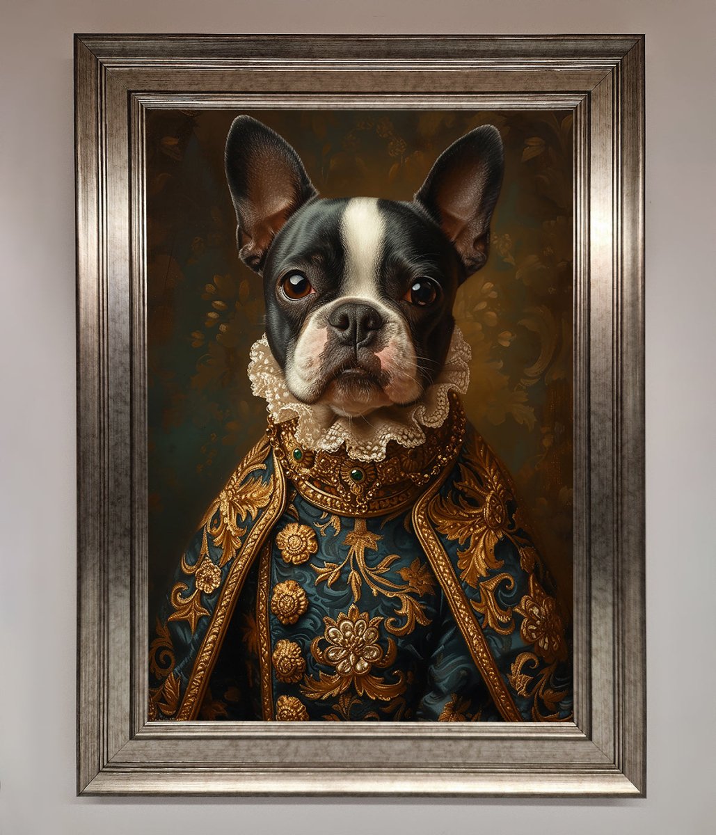 Renaissance French Bulldog Framed Print-5