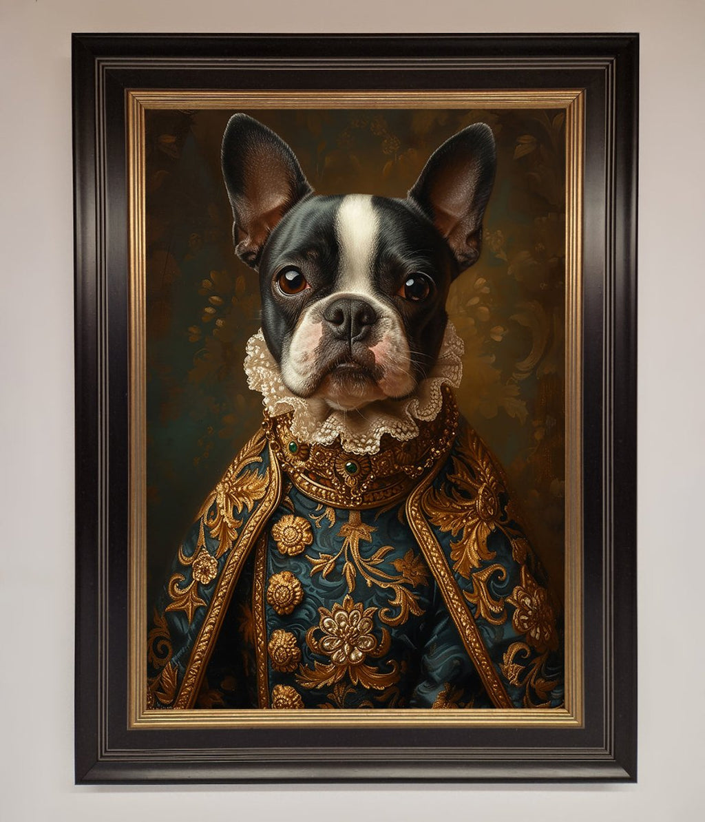 Renaissance French Bulldog Framed Print-8