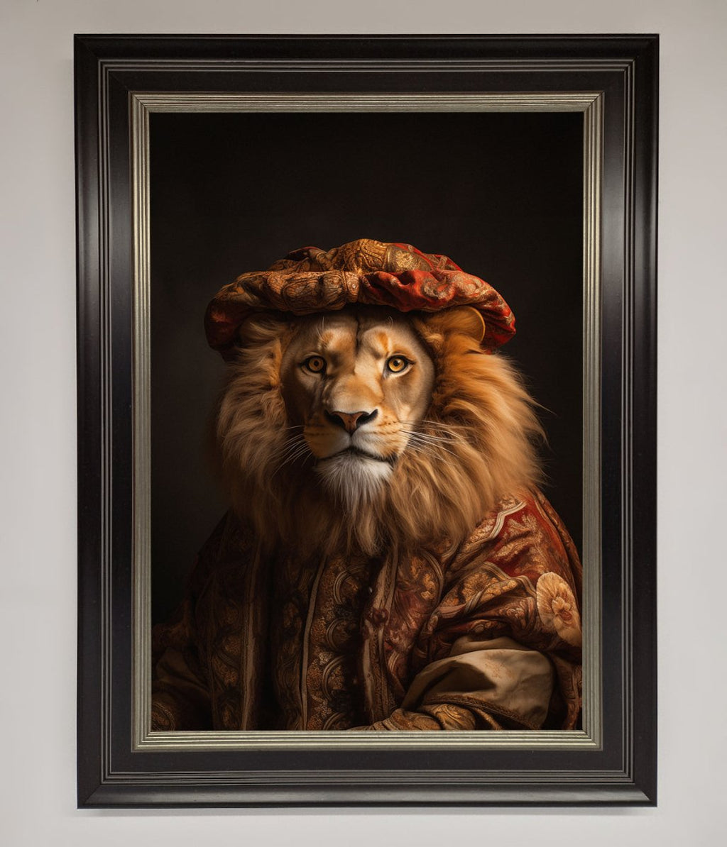 Renaissance Lion Framed Wall Art-16