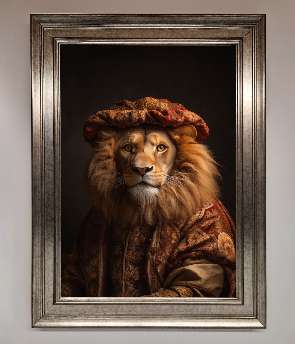 Renaissance Lion Framed Wall Art-14