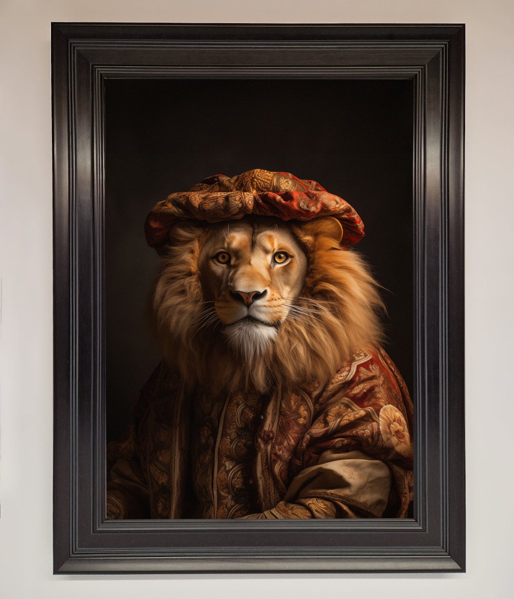 Renaissance Lion Framed Wall Art-15