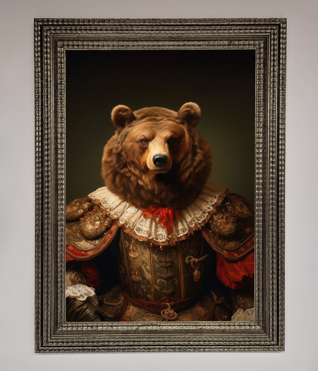 Rennaissance Bear Framed Poster-0