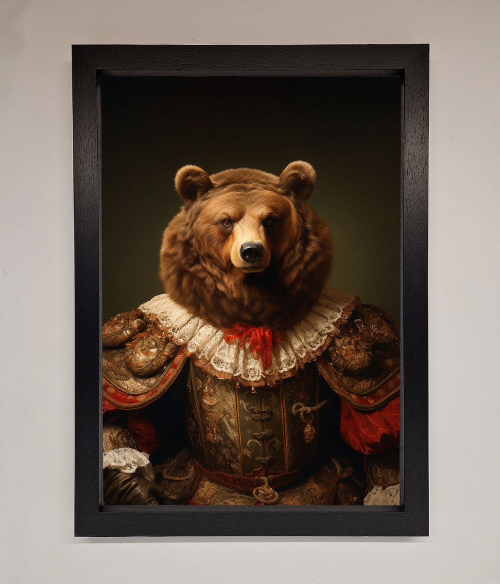 Rennaissance Bear Framed Poster-1