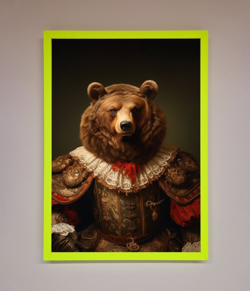 Rennaissance Bear Framed Poster-8