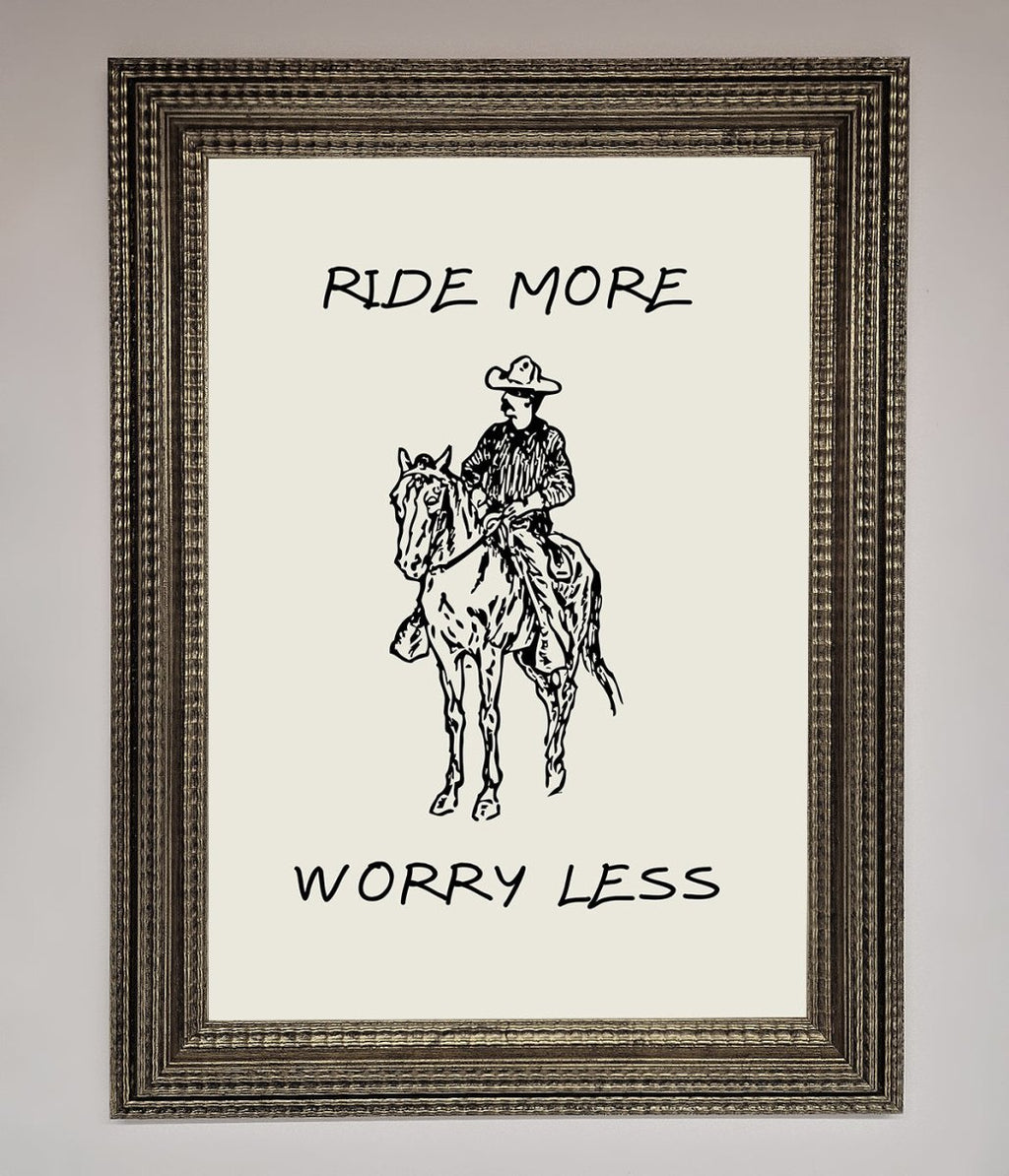 Ride More Worry Less Framed Wall Art-16