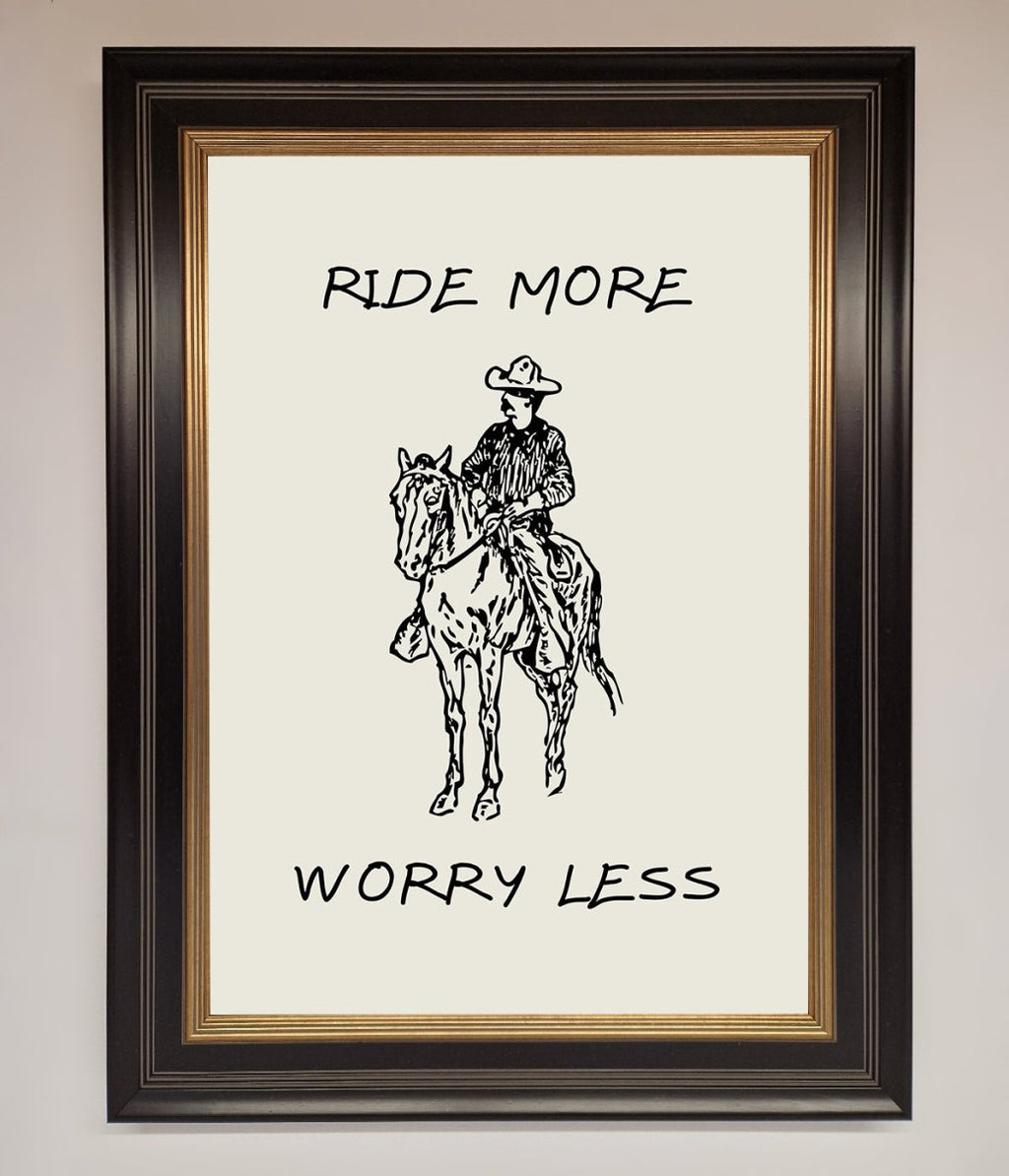 Ride More Worry Less Framed Wall Art-9