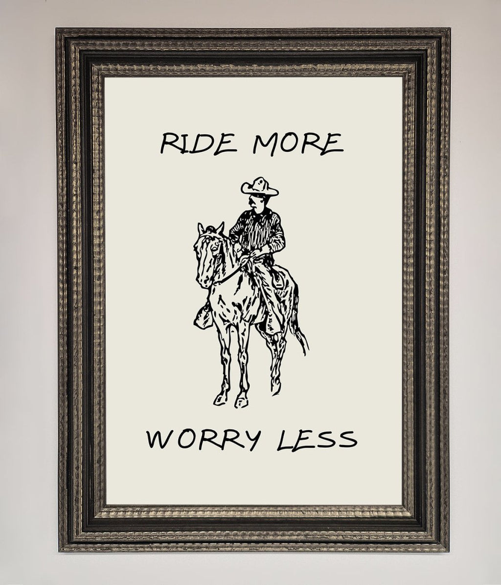Ride More Worry Less Framed Wall Art-17
