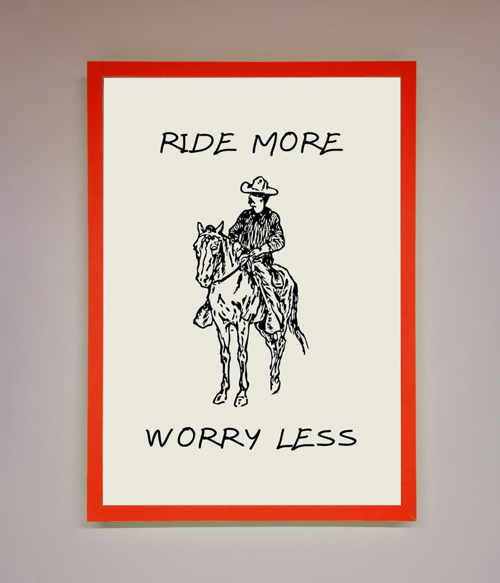 Ride More Worry Less Framed Wall Art-14