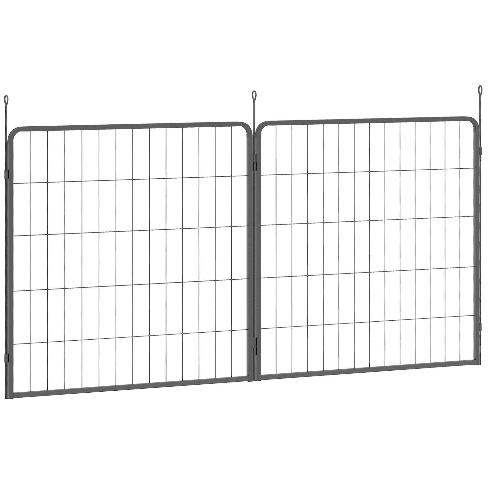 2 Piece Dog Pen Expansion Pack for 80cm High Pet Playpen with 3 Stakes, for Small and Medium Dogs-0