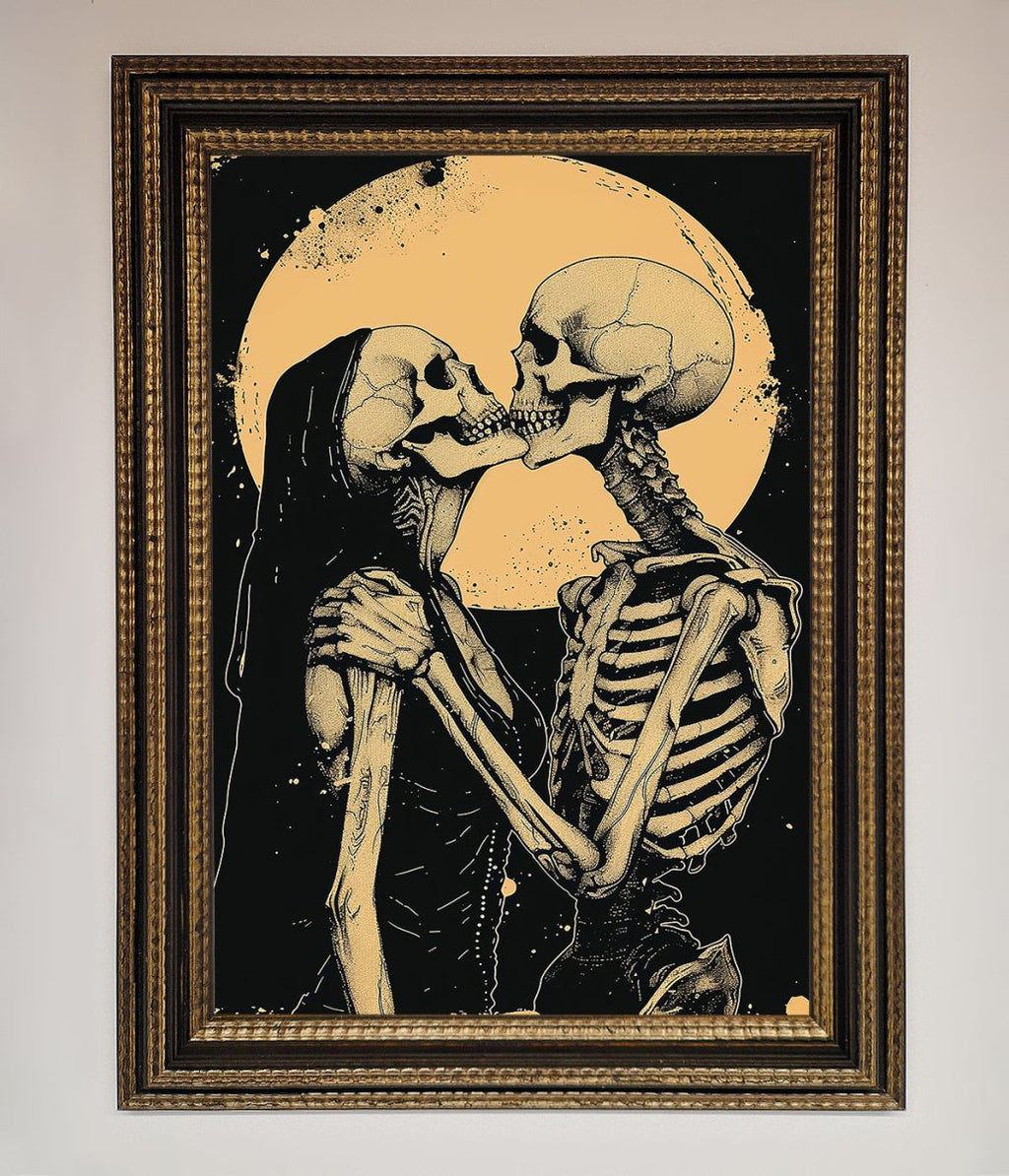 Skeleton Embrace Framed Poster-18