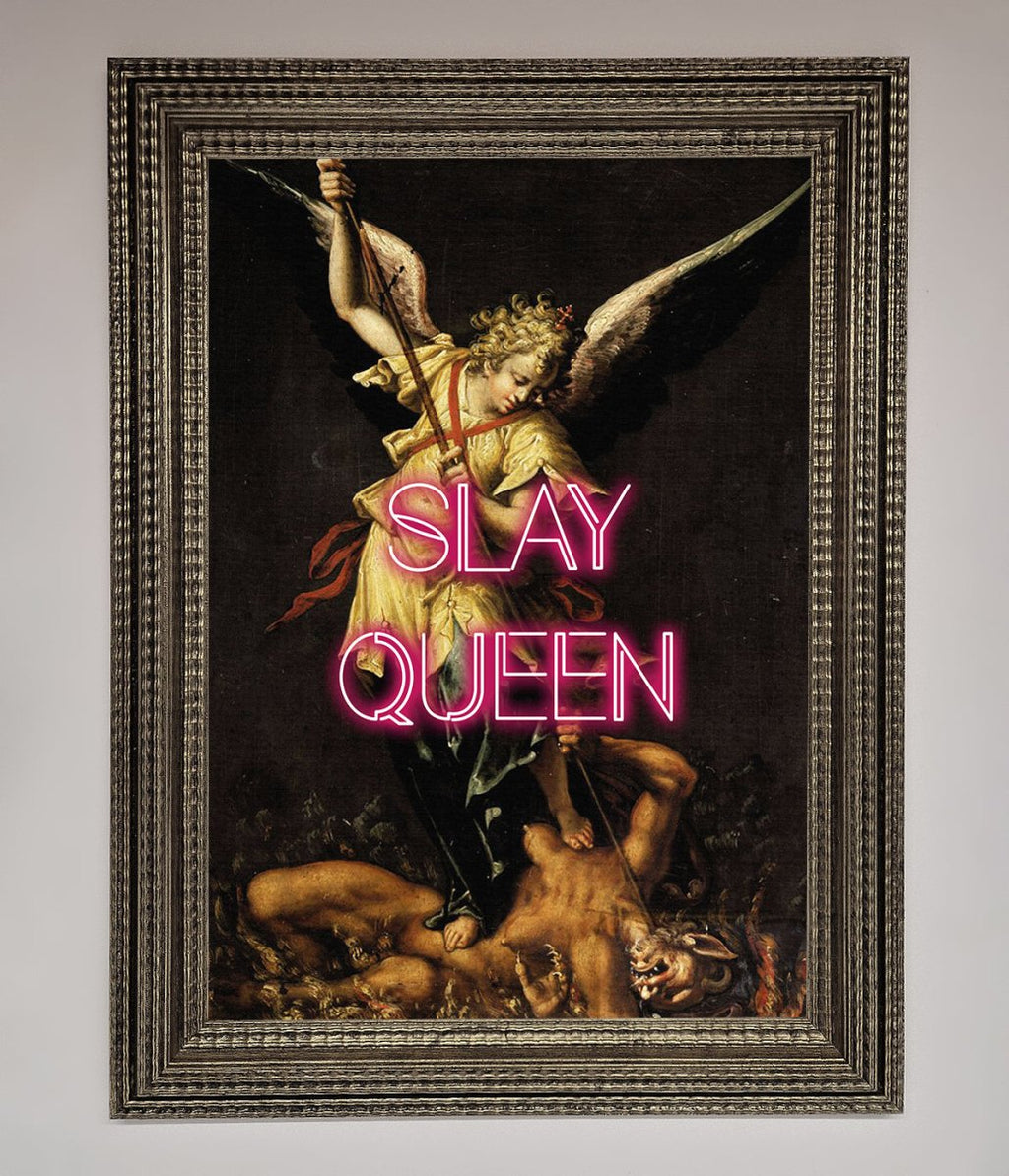 Slay Queen Altered Art Framed Print-11