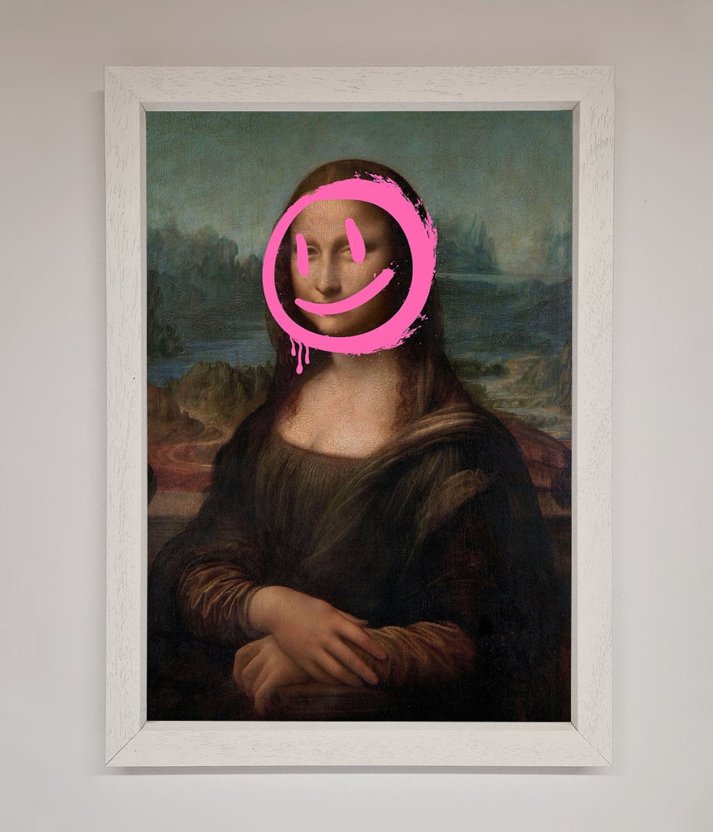 Smiley Mona Lisa Framed Print-2