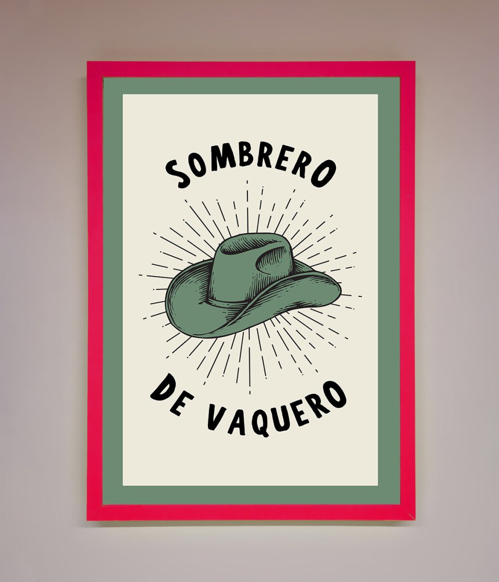Sombrero De Vaquero Framed Wall Art-13