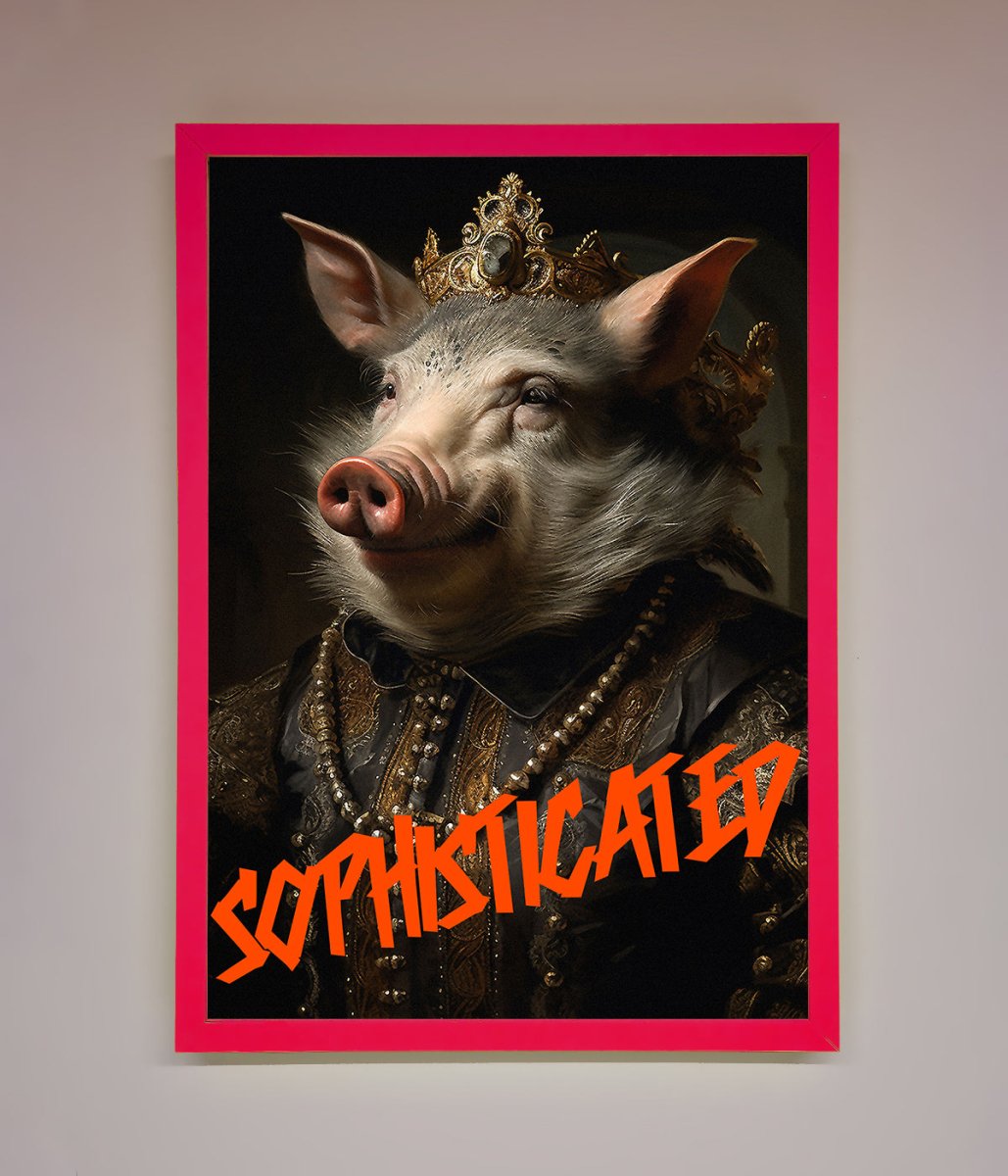 Sophisticated Pig Framed Wall Art-5