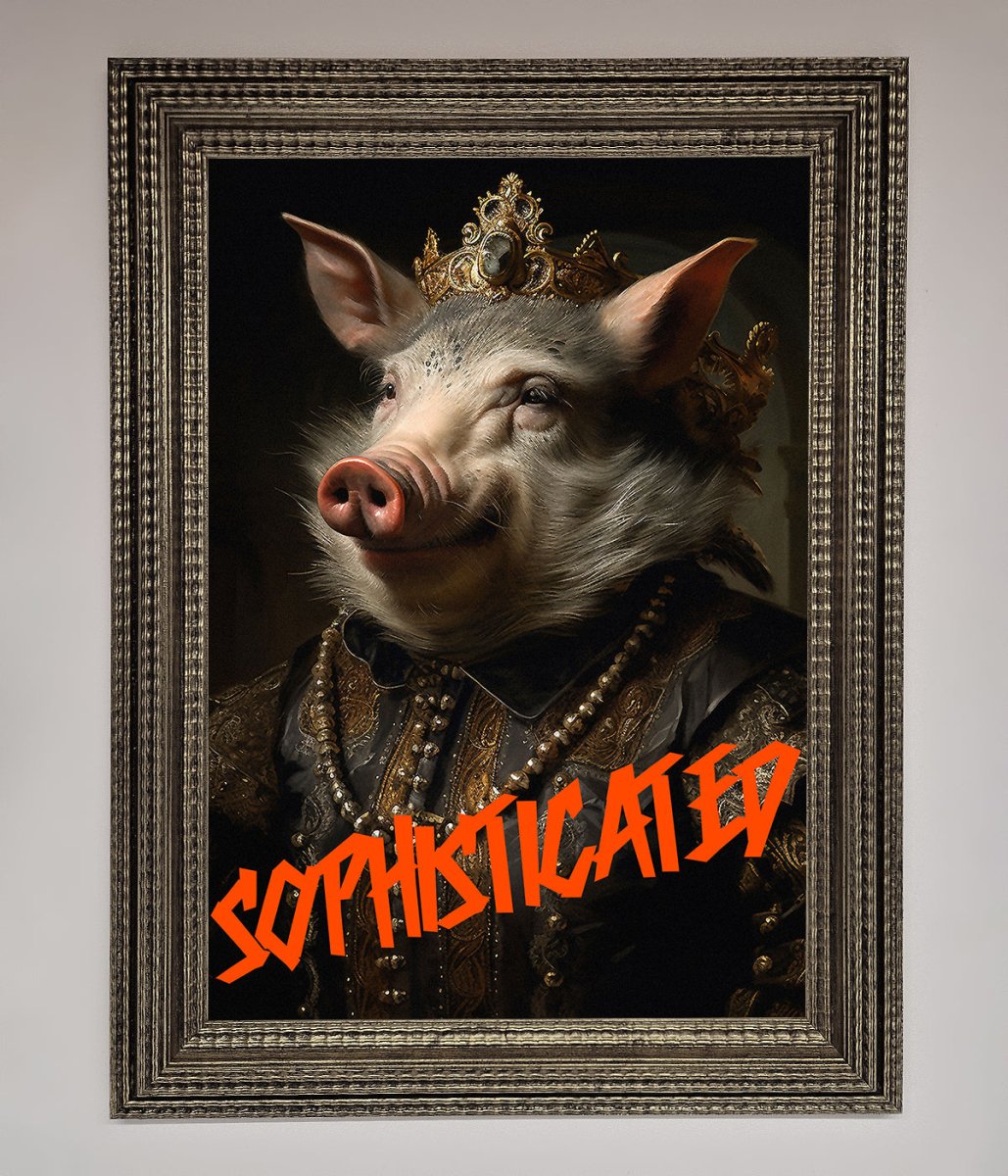 Sophisticated Pig Framed Wall Art-11