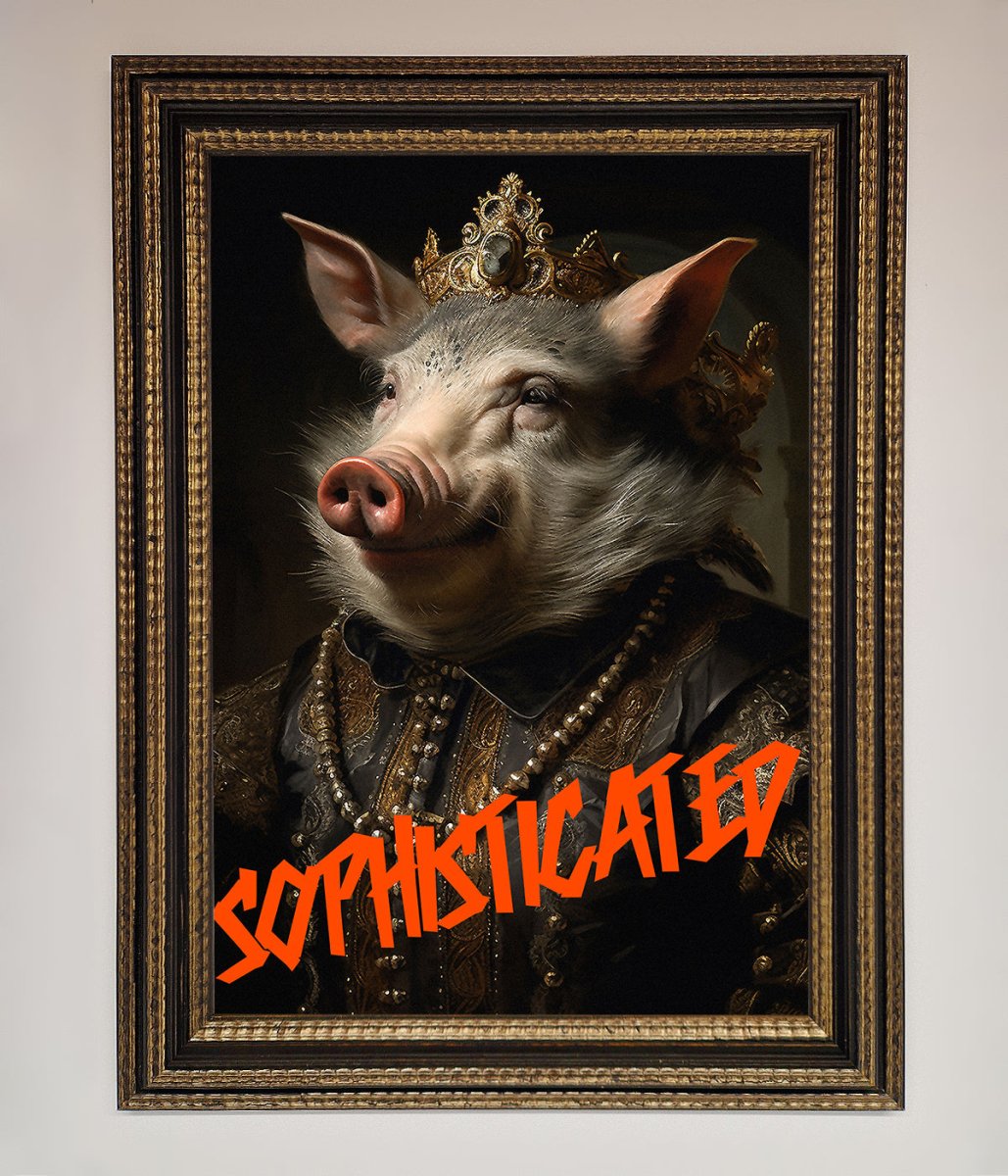 Sophisticated Pig Framed Wall Art-12