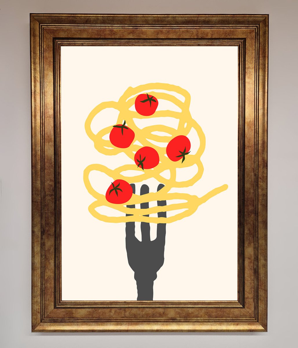 Spaghetti Folk Framed Print-7