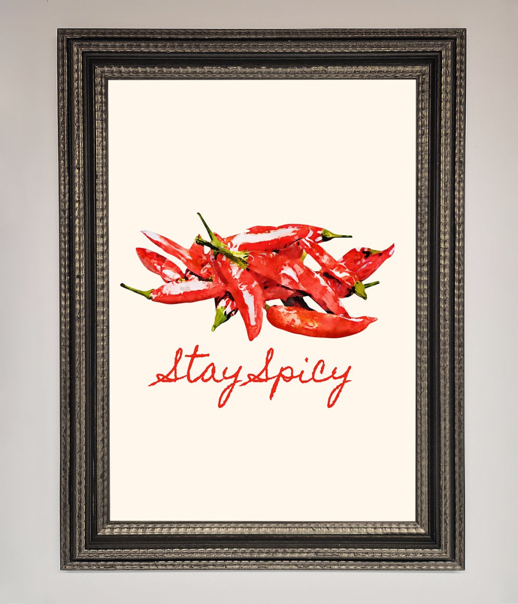 Stay Spicy Framed Print-17
